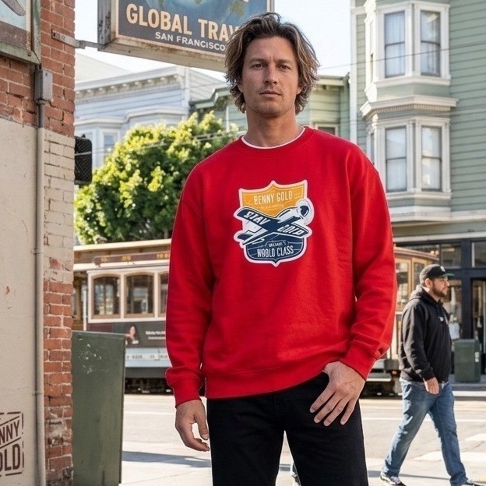 Benny Gold Stay Gold World Class Crewneck Sweatshirt Mens XL Streetwear